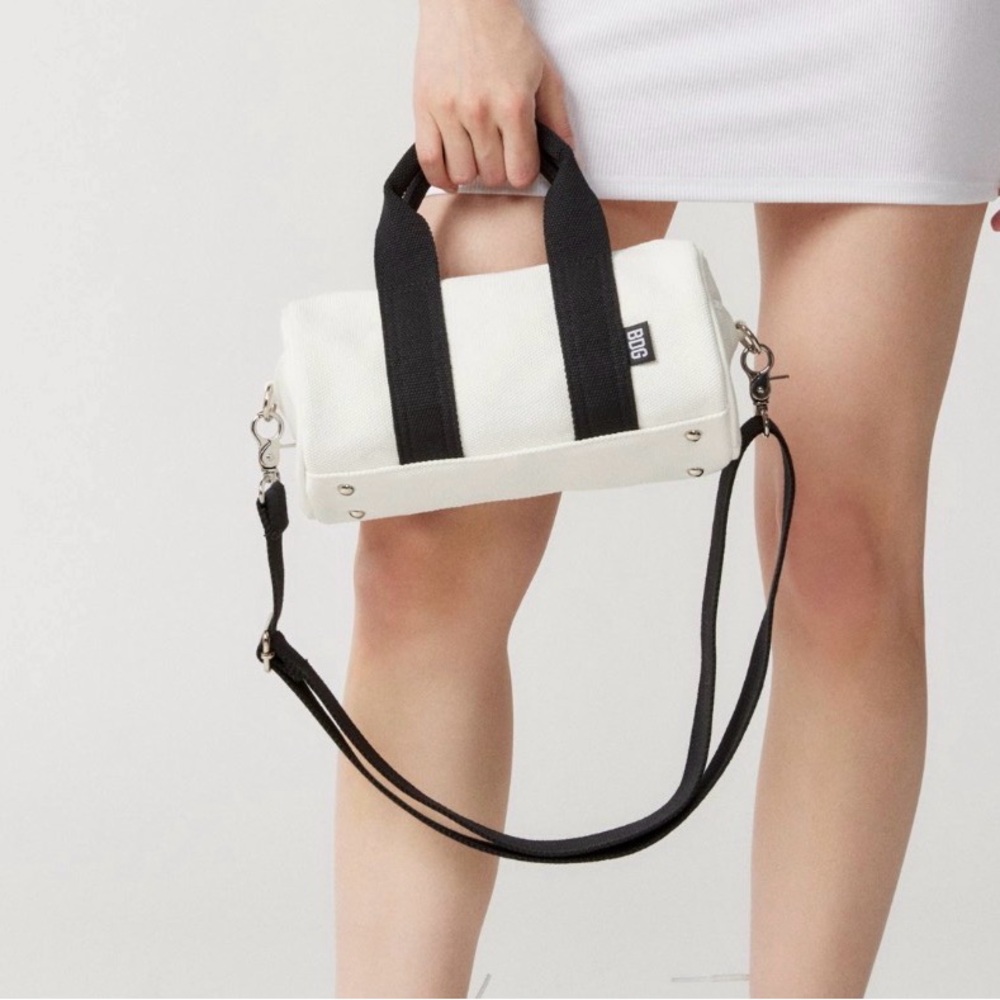 Urban Outfitters White and Black Mini Bag